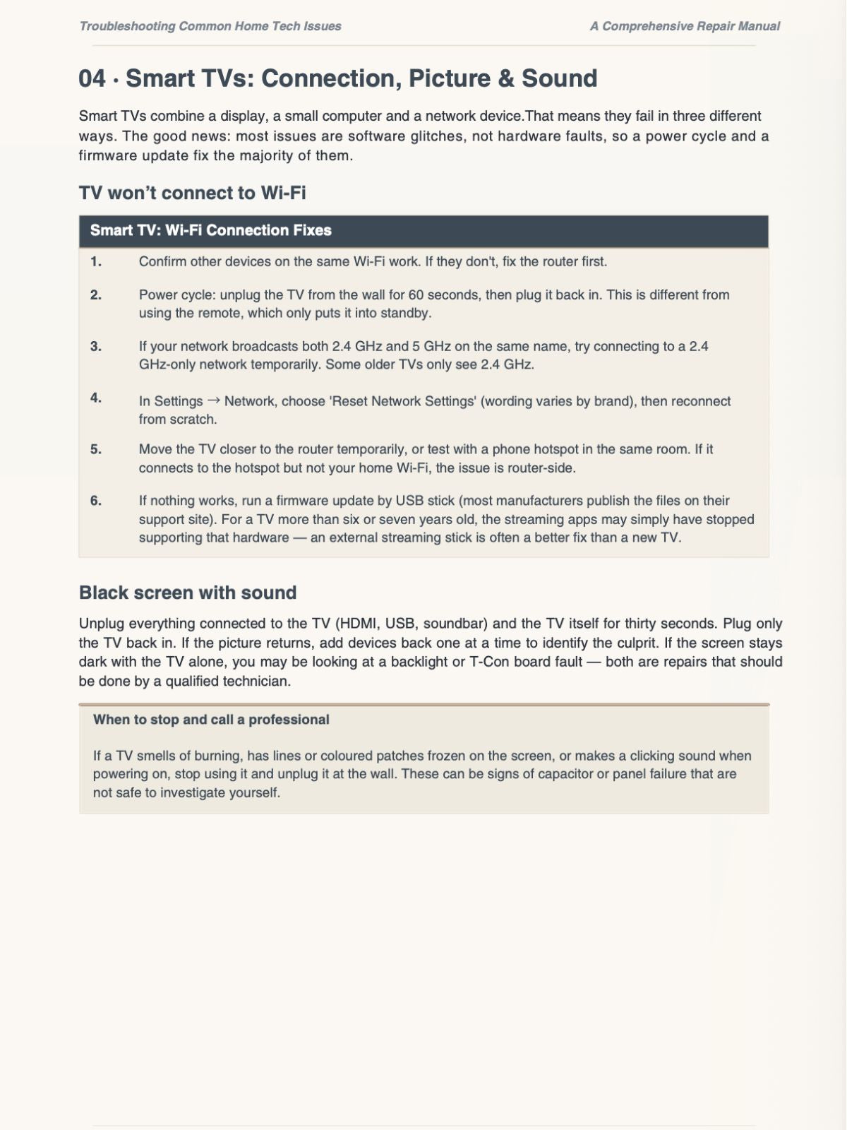 Home Tech Troubleshooting Guide